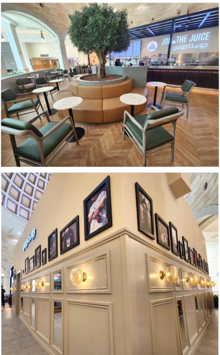 Yann Couvreur patisserie kiosk beneath an ornate atrium